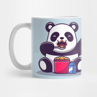 Cute Panda Eating Cereal And Milk Breakfast Mug